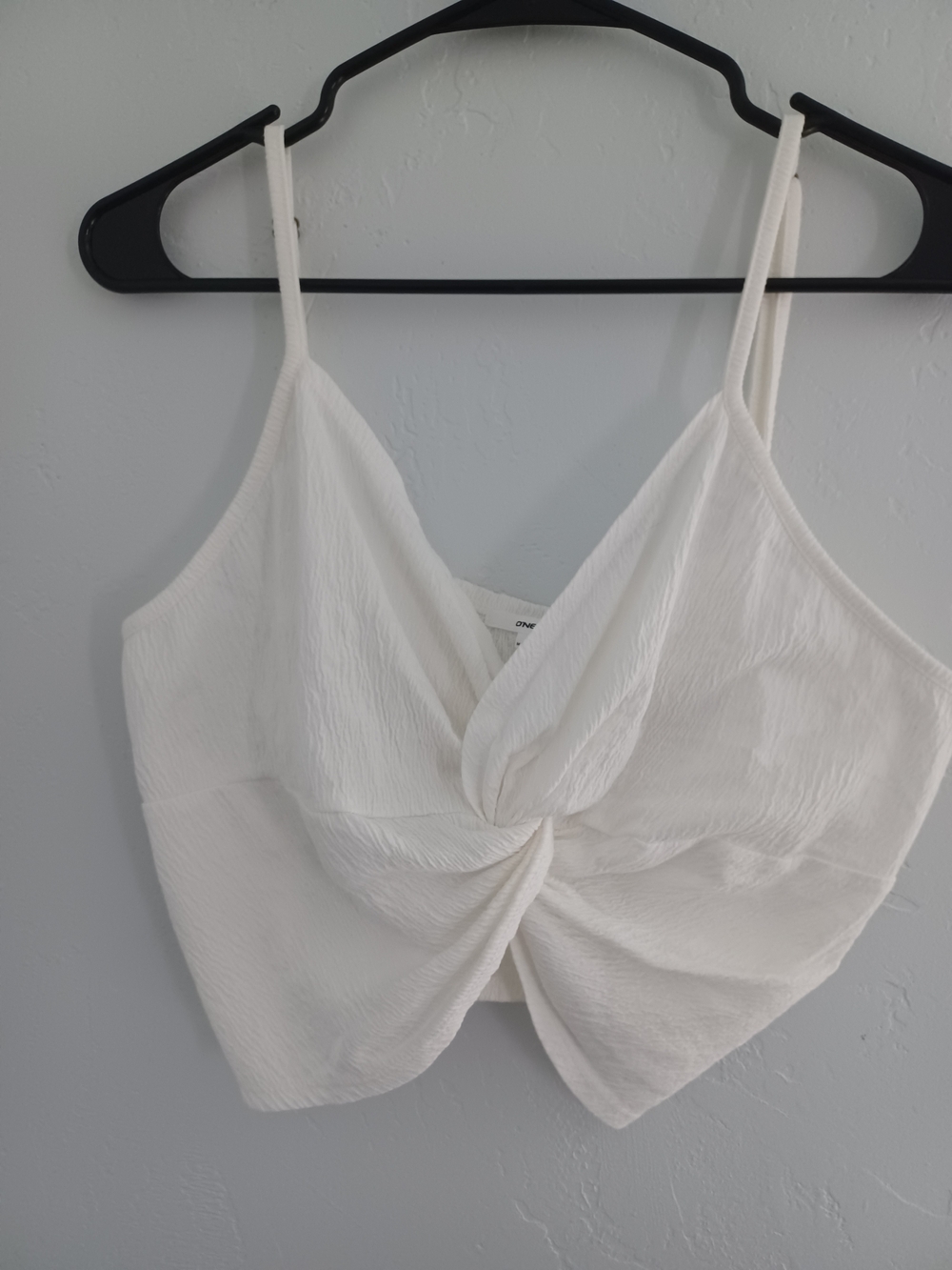 O'NEILL White Textured Twist Front Crop Top - XL